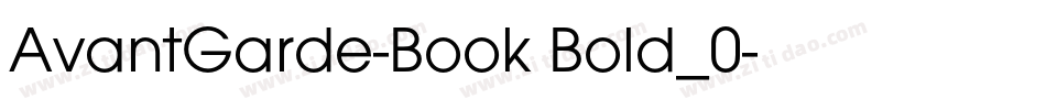 AvantGarde-Book Bold_0字体转换